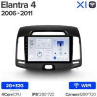Штатная магнитола Teyes X1 Wi-Fi Hyundai Elantra 4 HD 2006-2012 9″