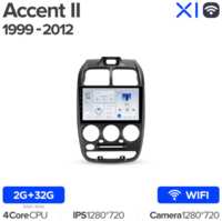 Штатная магнитола Teyes X1 Wi-Fi Hyundai Accent II 2 LC2 1999-2012 9″