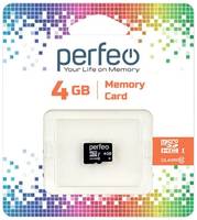 Карта памяти Perfeo microSD 4GB (Cl10) без адаптера