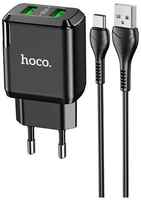 Сетевое зарядное устройство Hoco N6 Charmer + кабель USB Type-C, 18 Вт, Global
