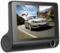 Eearl Electronic Автомобильный видеорегистратор с 3 камерами, непрерывная, циклическая, съемка салона, экран 4 дюйма Car DVR WDR Full HD 504