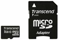 Карта памяти Transcend microSDHC 8 ГБ, UHS-I, 1 шт
