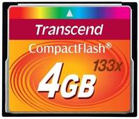Карта памяти Transcend Compact Flash 4 ГБ Class 10, V10, A1, UHS-I U1, R / W 20 / 18 МБ / с, 1 шт., оранжевый