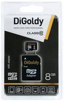 Карта памяти Digoldy microSDHC 8 ГБ Class 10, V10, A1, UHS-I U1, 1 шт., черный