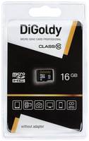 Карта памяти Digoldy microSDHC 16 ГБ Class 10, V10, A1, UHS-I U1, 1 шт., черный