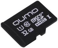 Карта памяти Qumo microSDHC 32 ГБ Class 10, V10, A1, UHS-I, R 90 МБ/с, 1 шт., черный