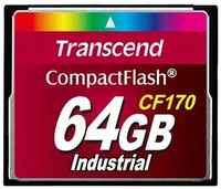 Карта памяти Transcend Compact Flash 64 ГБ, R/W 89.2/61.27 МБ/с