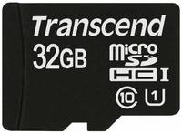 Карта памяти Transcend microSDHC 32 ГБ Class 10, V10, A1, UHS-I U1, 1 шт., красный / черный