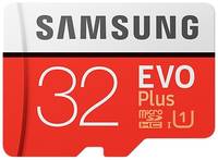 Карта памяти Samsung microSDHC 32 ГБ Class 10, UHS-I U1, R / W 95 / 20 МБ / с, адаптер на SD, 1 шт., красный
