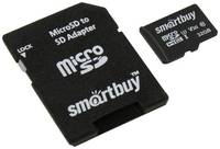 Карта памяти SmartBuy microSDHC 32 ГБ Class 10, V30, UHS Class 3, R / W 95 / 60 МБ / с, адаптер на SD, 1 шт., черный