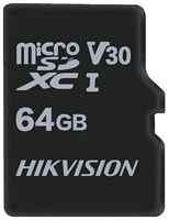 Карта памяти Hikvision microSDXC 64 ГБ Class 10, V30, A1, UHS-I U1, R / W 92 / 10 МБ / с, 1 шт., черный