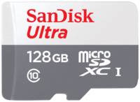 Карта памяти SanDisk microSDXC 128 ГБ Class 10, V10, A1, UHS Class 1, R 100 МБ/с, 1 шт., серый