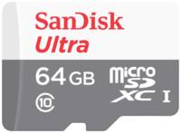 Карта памяти SanDisk microSDXC 64 ГБ Class 10, A1, UHS-I, R 100 МБ / с, 1 шт., серый