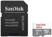 Карта памяти SanDisk microSDXC 128 ГБ Class 10, V10, A1, UHS-I, R 100 МБ/с, адаптер на SD, 1 шт., серебристый