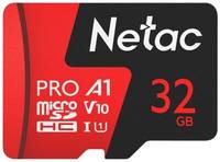 Карта памяти Netac microSDHC 32 ГБ Class 10, V10, A1, UHS-I U1, R 100 МБ/с, 1 шт., черный