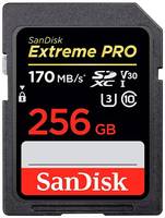 Карта памяти SanDisk SDXC 256 ГБ, V30, A1, UHS-I U3, R/W 170/90 МБ/с, 1 шт., черный