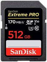 Карта памяти SanDisk SDXC 512 ГБ, V30, A1, UHS-I U3, R/W 170/90 МБ/с, 1 шт., черный