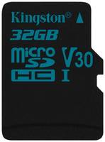 Карта памяти Kingston microSD 32 ГБ Class 10, V30, UHS-I U3, R/W 90/45 МБ/с