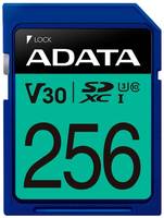 Карта памяти ADATA SDXC 256 ГБ Class 10, V30, UHS Class 3, R/W 100/80 МБ/с, 1 шт