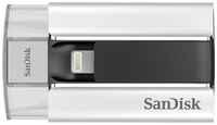 Флешка SanDisk iXpand USB 2.0 / Lightning 128 ГБ, черный / серебристый