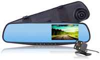 Melt Зеркало-видеорегистратор с камерой заднего вида Blackbox DVR Vehicle Full HD 1080