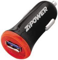 Универсальное зарядное устройство ZIPOWER USB PORT (1A)CAR CHARGER WITH LED