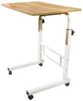 LETTBRIN Прикроватный столик для ноутбука или планшета, на колесиках, с регулировкой высоты