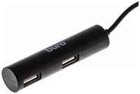 USB-концентратор Buro BU-HUB4-0.5R-U2.0, разъемов: 4, 50 см, черный