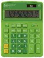 Калькулятор бухгалтерский BRAUBERG Extra-12, зеленый