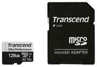 Карта памяти 128Gb MicroSD Transcend + SD адаптер (TS128GUSD340S)
