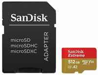 Карта памяти SanDisk 512Gb MicroSD SanDisk Extreme + SD адаптер (SDSQXA1-512G-GN6MA)