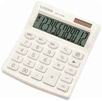 Калькулятор настольный CITIZEN SDC-812NRWHE, компактный (124х102 мм), 12 разрядов, двойное питание