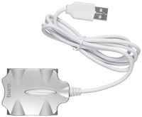 Разветвитель USB 2.0 Buro BU-HUB4-0.5-U2.0-Candy 4 порта, серебристый