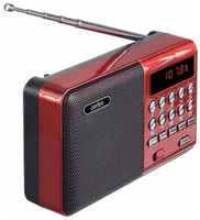 Радиоприемник цифровой Perfeo PALM FM+ 87.5-108МГц /  MP3 /  (черный с красным)