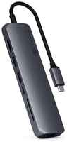 USB-концентратор Satechi SLIM MULTI-PORT (ST-UCSMA3), разъемов: 6, 12 см, серый космос