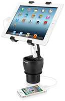 Автомобильный держатель для планшетов в подстаканник с зарядкой CAPDASE Car Charger Cup Holder