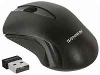 Мышь беспроводная SONNEN M-661Bk, USB, 1000 dpi, 2 кнопки + 1 колесо-кнопка, оптическая, черная, 512647 (цена за 1 шт)