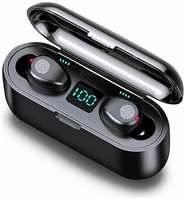 Isa Наушники беспроводные / наушники сенсорные с powerbank / наушники F9 вакуумные