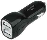 Автомобильное зарядное устройство Qumo Auto Energy зарядка 3А 2 USB-порта плюс кабель Lightning