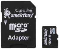 SMARTBUY Карта памяти micro sdhc, 16 gb, smartbuy, 10 мб / сек. (class 10), с адаптером, sb16gbsdcl10-01