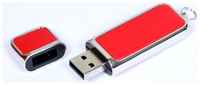 Компактная кожаная флешка для нанесения логотипа (32 Гб  /  GB USB 3.0 Красный / Red 213 Flash drive Элегант SK127)