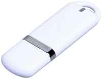 Классическая флешка soft-touch с закругленными краями (4 Гб  /  GB USB 2.0 Белый / White 005 Flash drive)