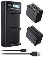Зарядное устройство Зарядное устройство Powerextra NP-F970 + 2 аккумулятора + Cable USB Type-C 21276