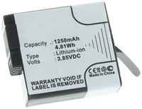 Аккумуляторная батарея iBatt 1250mAh для Gopro CHDHX-701-RW, CHDHX-501, ASST1