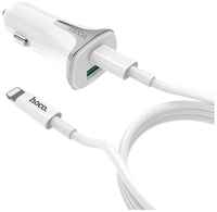 АЗУ, 1 USB QC3.0+1 PD (Z31A), HOCO, кабель Type-С to Lighting, белый