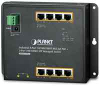 Коммутатор PLANET WGS-4215-8T2S (IP30, IPv6/IPv4, 8-Port 1000TP + 2-Port 100/1000F SFP Wall-mount Managed Ethernet Switch (-40 to 75 C), dual redundant power input on 12-48VDC / 24VAC terminal block and power jack, SNMPv3, 802.1Q VLAN, IGMP Snooping