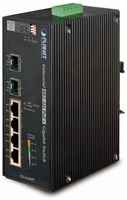 Коммутатор PLANET IGS-624HPT IP30 6-Port Gigabit Switch with 4-Port 802.3AT POE+ plus 2-port 100 / 1000X SFP (-40 to 75 C)
