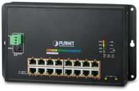 Коммутатор PLANET WGS-4215-16P2S (IP40, IPv6/IPv4, 16-Port 1000T 802.3at PoE + 2-Port 100/1000X SFP Wall-mount Managed Ethernet Switch (-10 to 60 C, dual power input on 48-56VDC terminal block and power jack, SNMPv3, 802.1Q VLAN, IGMP Snooping, SSL