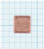 МагДеталь Медная термопрокладка, толщина 1,0мм - 1шт. (15x15 мм)