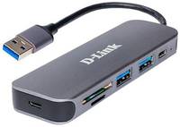 USB-концентратор D-Link DUB-1325, разъемов: 3